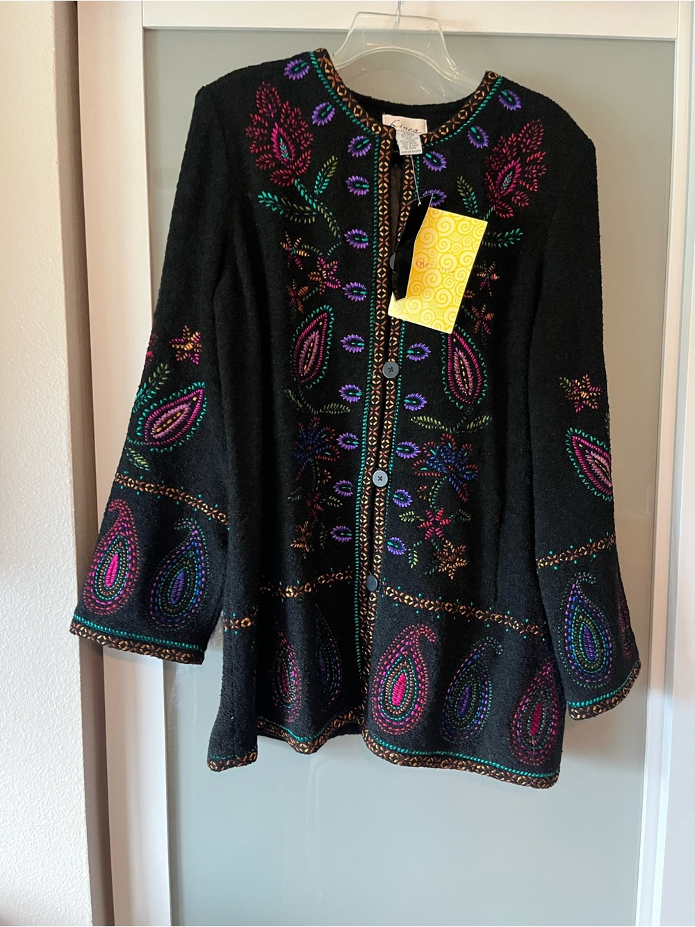 NWT Linea by Louis Dell'Olio
Embroidered Wool Blend Jacket
Coat Boho 546
